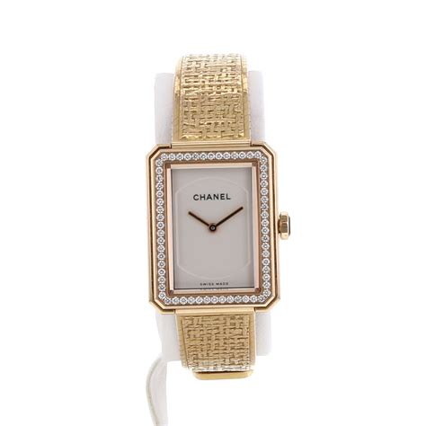 chanel boyfriend watch tweed|types of chanel tweed.